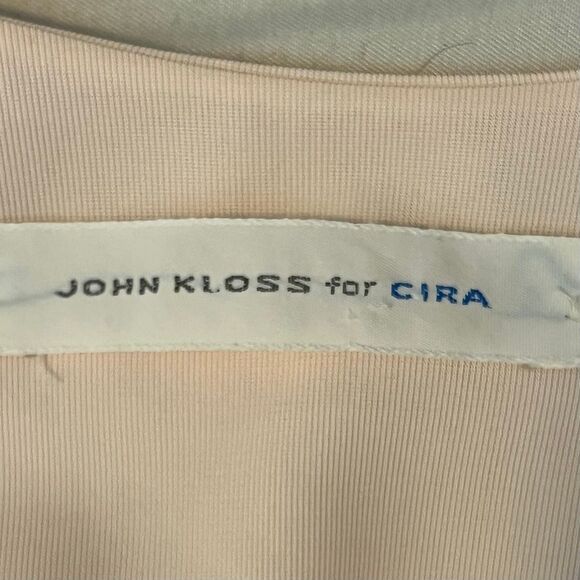 John Kloss Peach V Neck 100% Nylon Loungewear Sleep Dress Floor Length - Picture 6 of 7